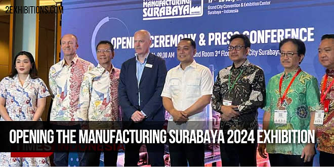 Surabaya Mayor Eri Cahyadi when opening the Manufacturing Surabaya 2024 exhibition at Grand City Convex